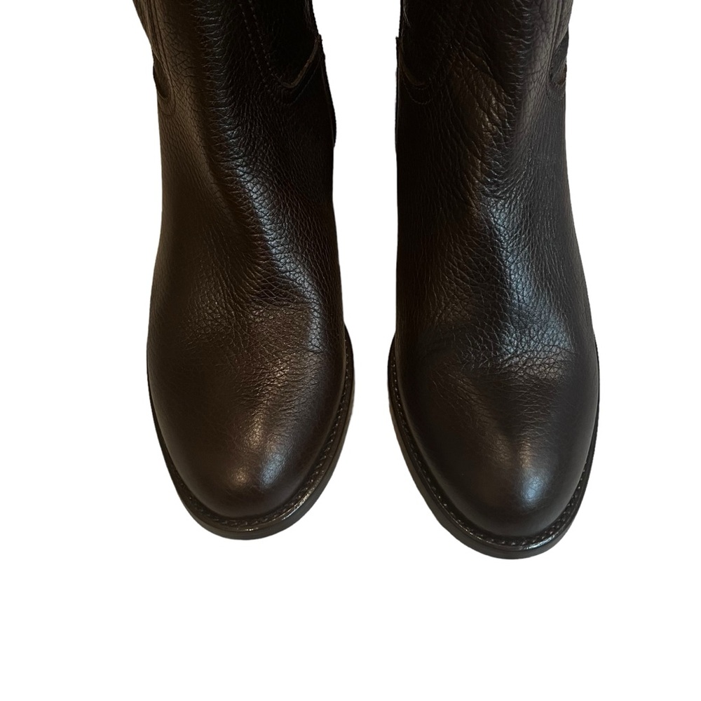 NWOT, Sesto Meucci Brown Pebbled Leather Riding Boots, Sz EU 37 - Picture 9 of 15